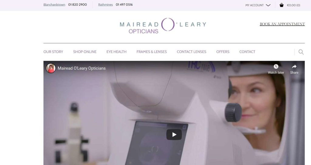 Mairead O'Leary Opticians Homepage