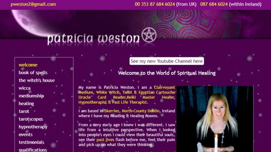 Patricia Weston Psychic Witch Homepage