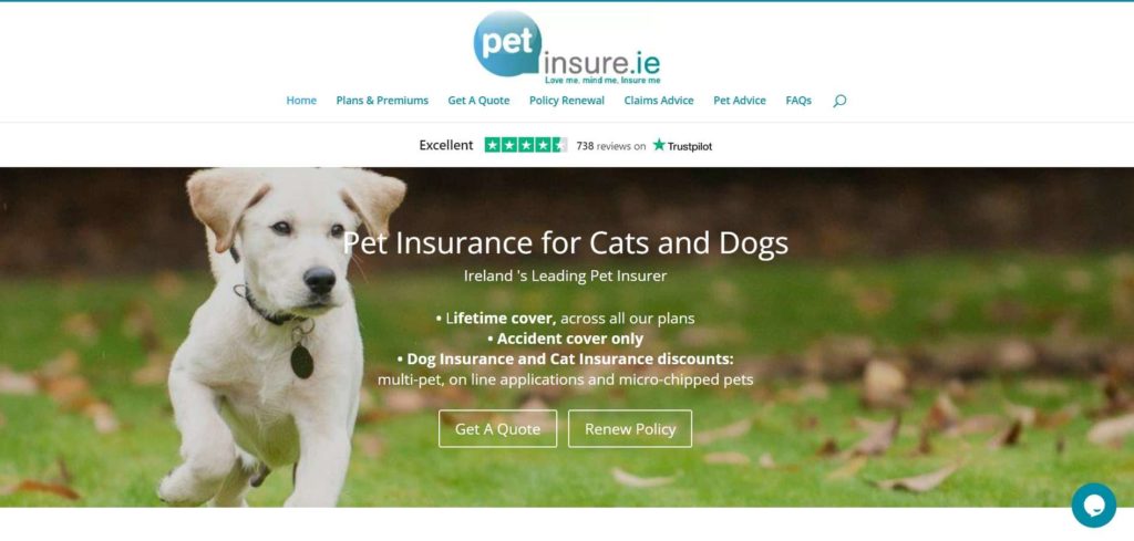 Pet Insure Homepage