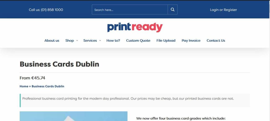 Print Ready Ireland Homepage