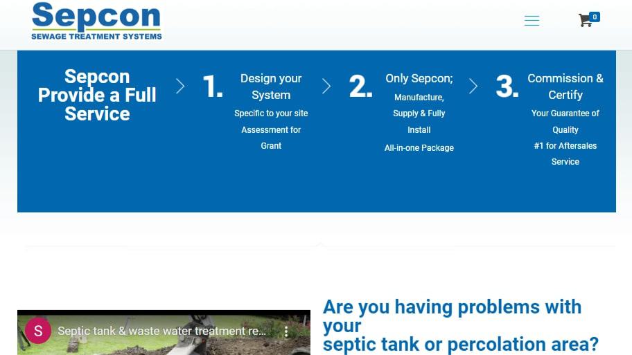 SEPCON Sewage Treatment Systems Homepage