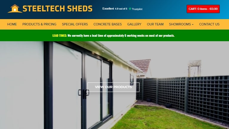 Steeltech Garden Sheds (Bishopstown) Homepage