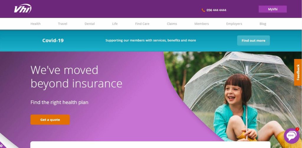 Vhi Homepage
