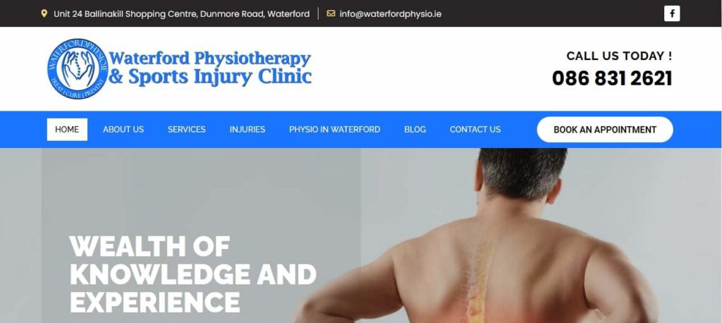 Waterford Physiotherapy & Sports Injury Clinic Homepage