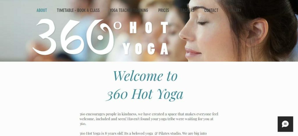 360 Hot Yoga Homepage