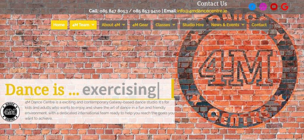 4M Dance Centre Homepage