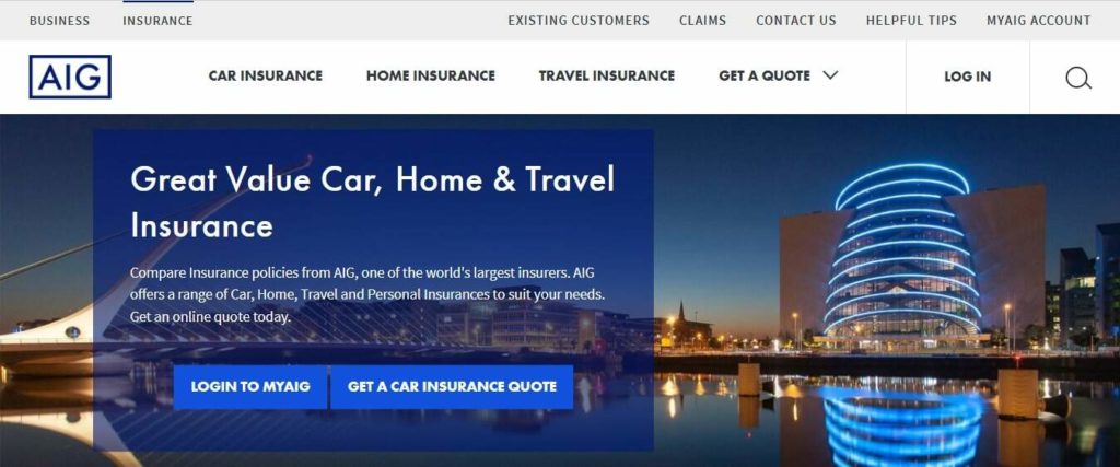 AIG Insurance Homepage