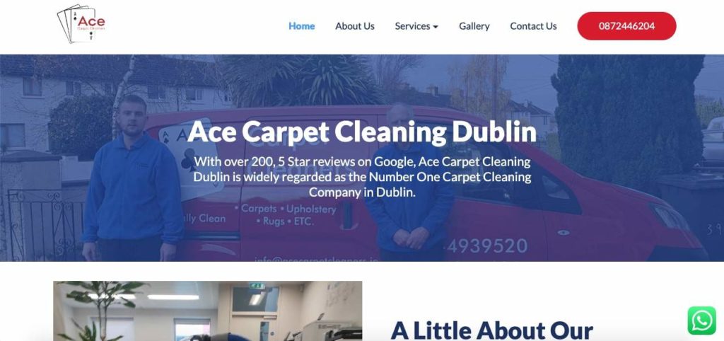 Ace Carpet Cleaners Homepage