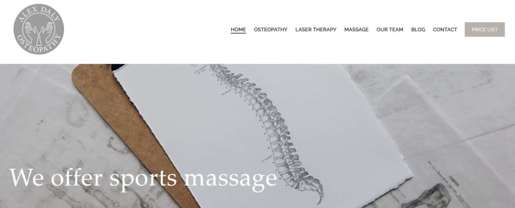 Alex Daly Osteopathy Homepage