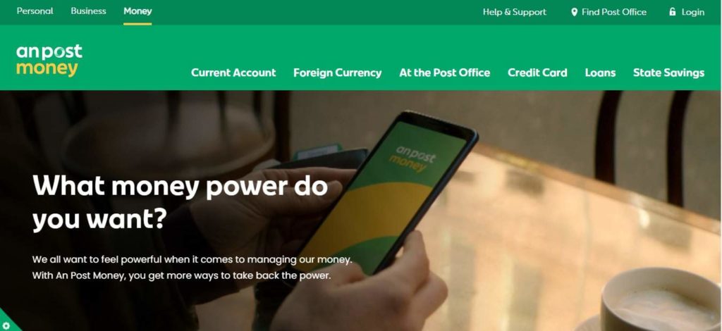 An Post Money Homepage