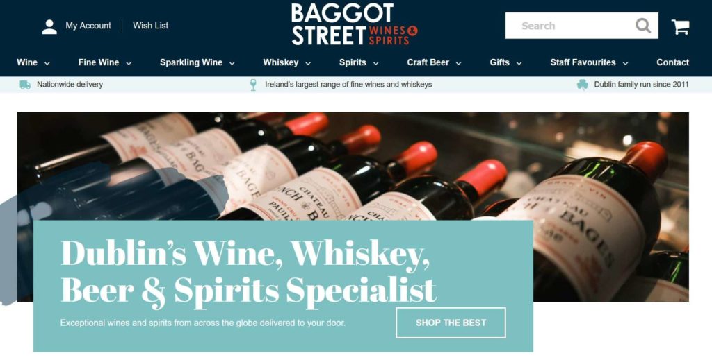 Baggot Street Wines and Spirits Homepage