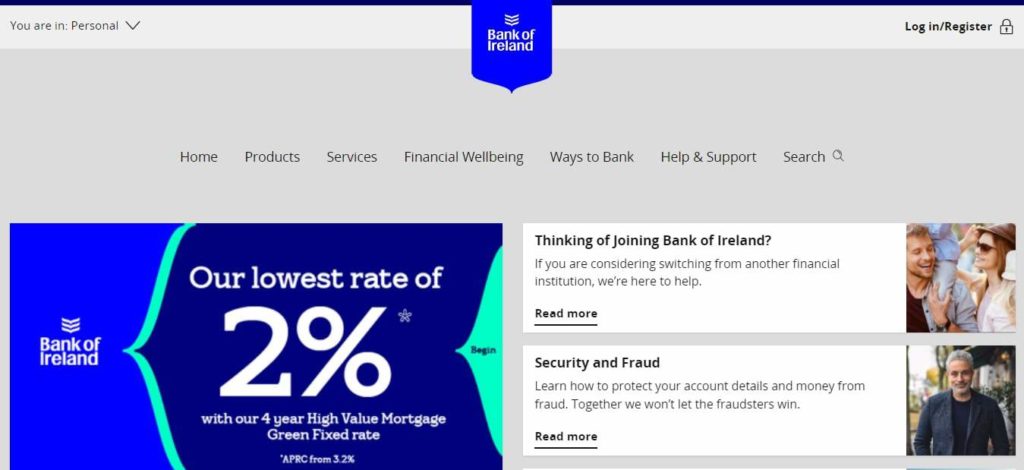 Bank of Ireland Homepage