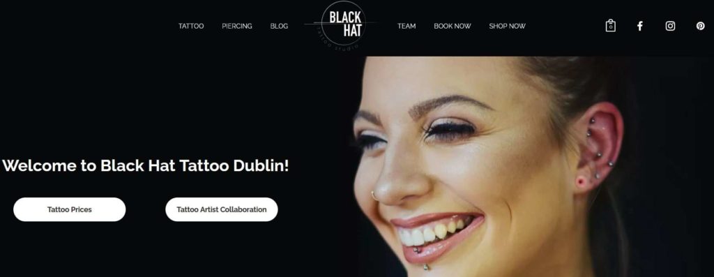 Black Hat Tattoo Homepage
