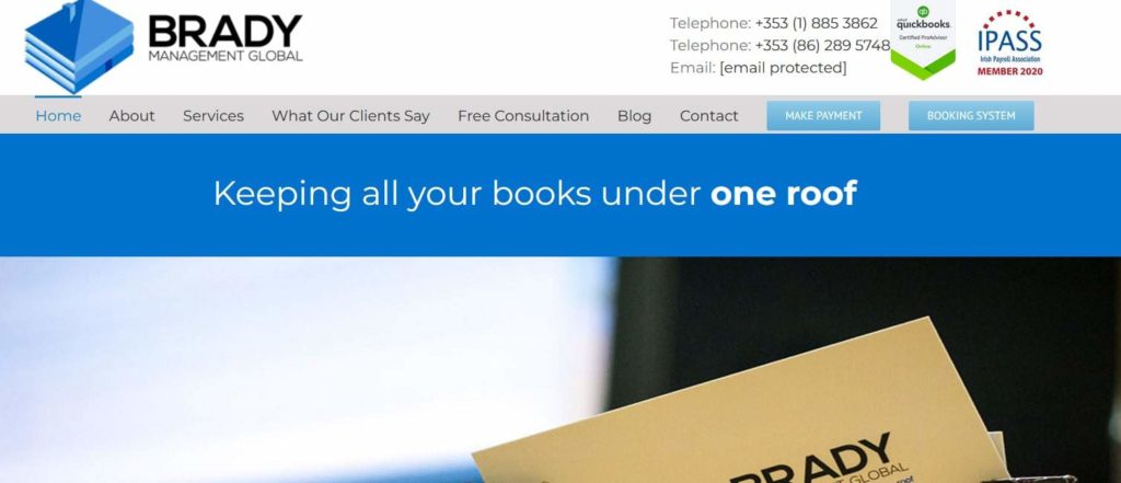 Brady Management Global Ltd Homepage