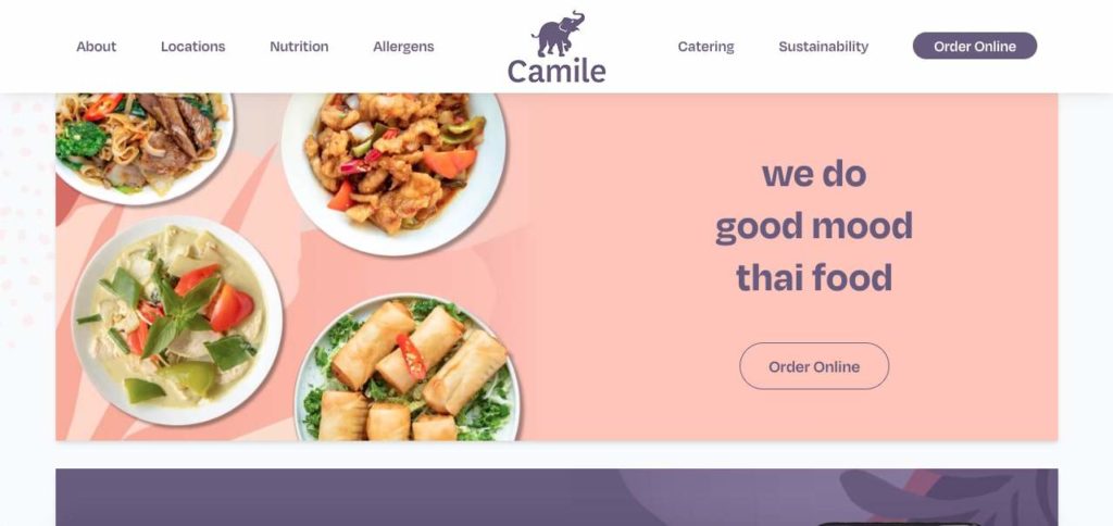 Camile Thai Homepage