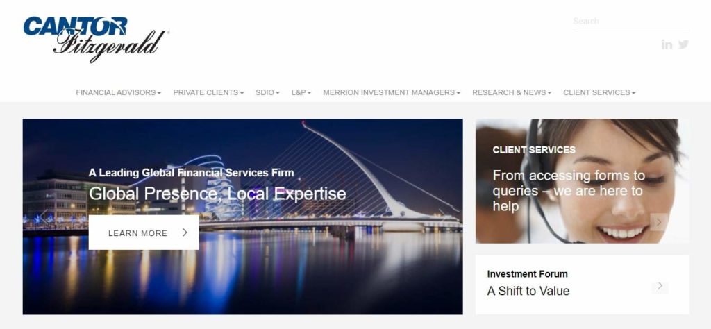 Cantor Fitzgerald Homepage