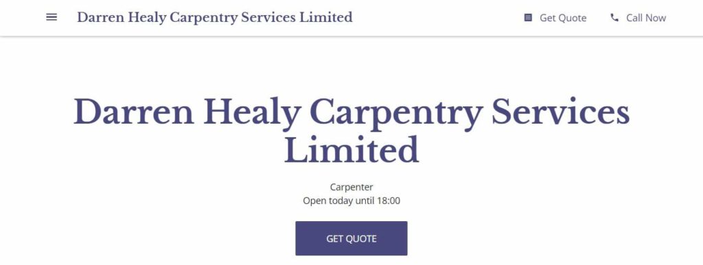 Darren Healy Carpentry Services Limited Homepage
