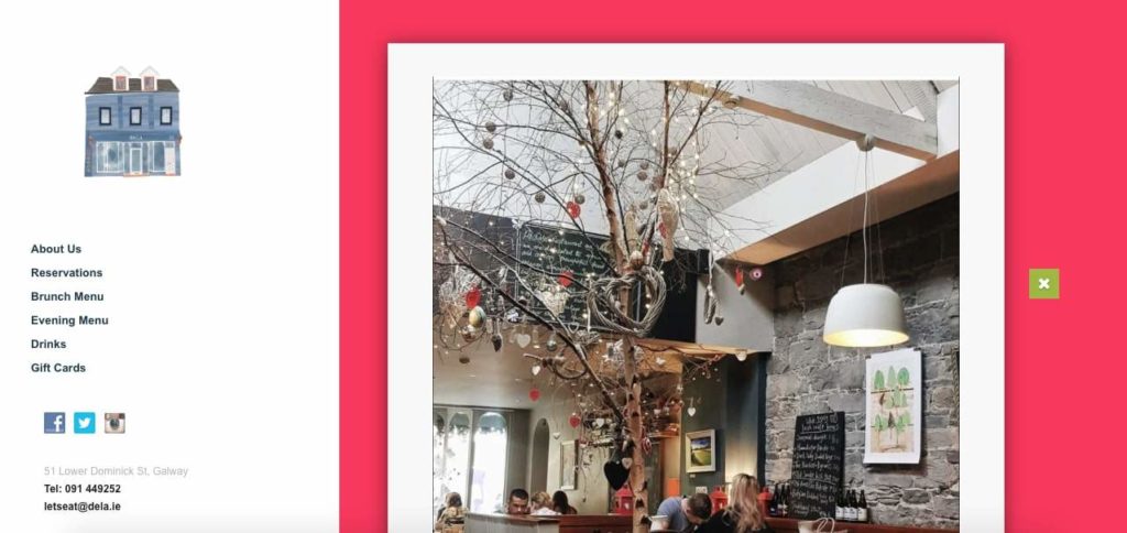 Dela Restaurant Homepage