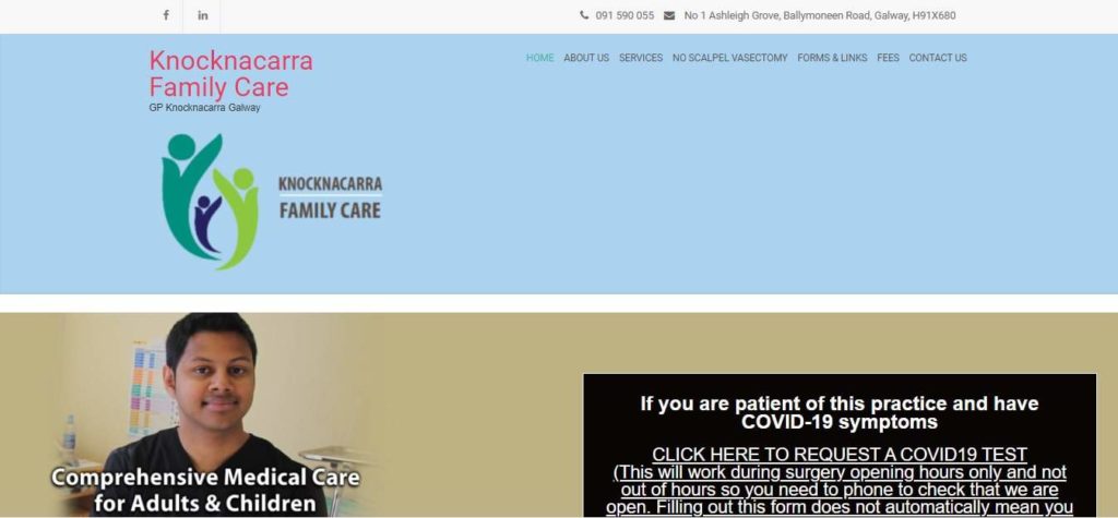 Dr. Shastri Persad, Knocknacarra Family Care Homepage