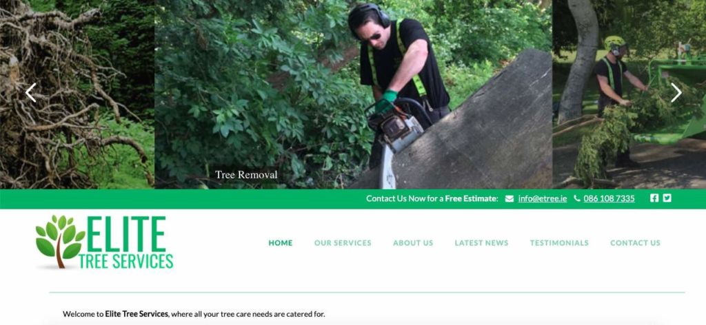 Elite Tree Services Homepage