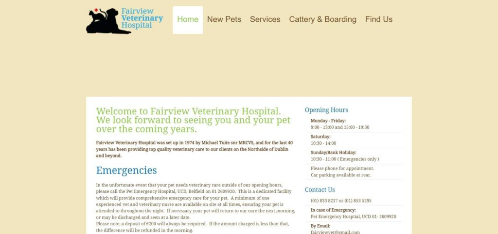 Fairview Veterinary Hospital Homepage