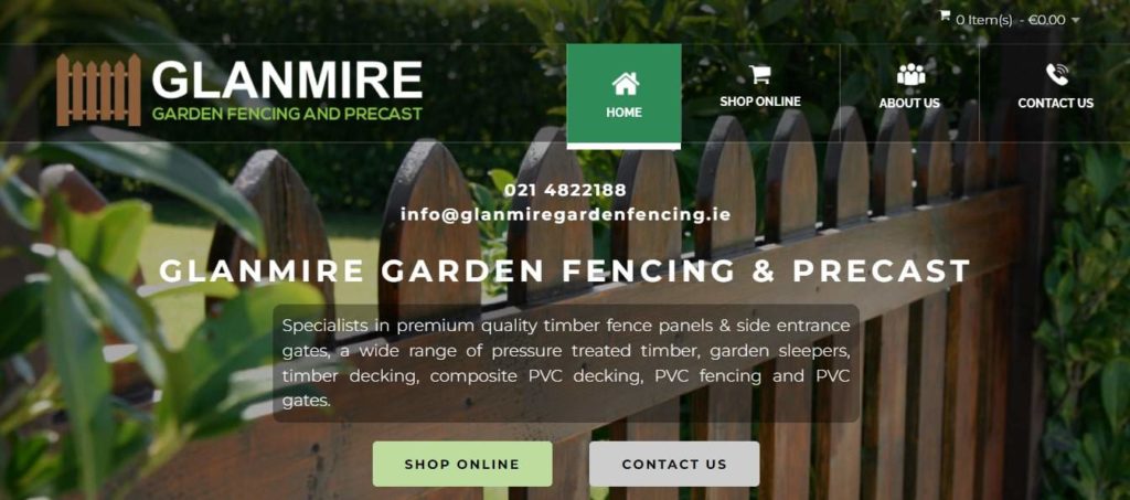 Glanmire Garden Fencing and Precast Concrete Homepage