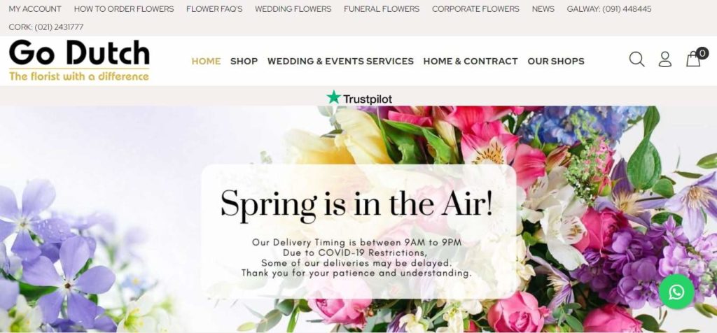 Go Dutch Flowers Homepage