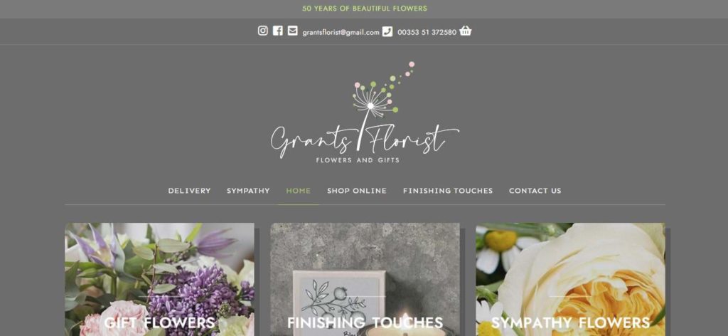 Grant's Florist Waterford Homepage