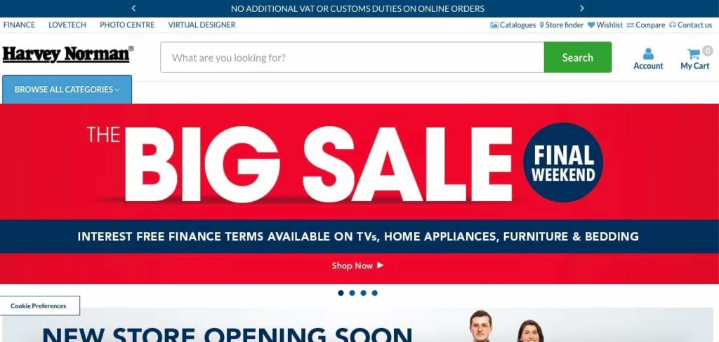 Harvey Norman Homepage