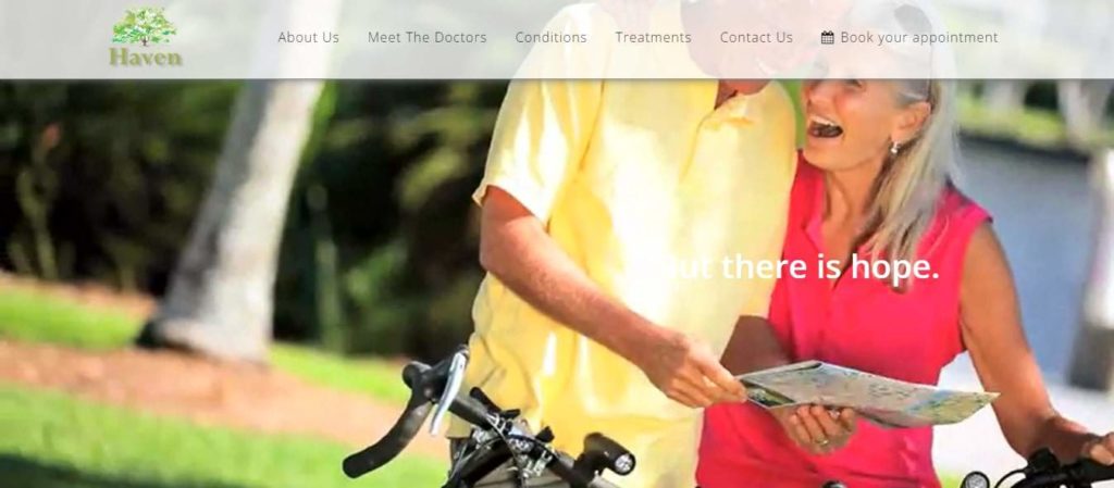 Haven Pain Relief Centre Homepage