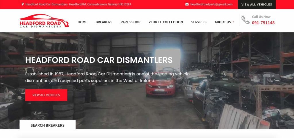 Headford Road Car Dismantlers Homepage