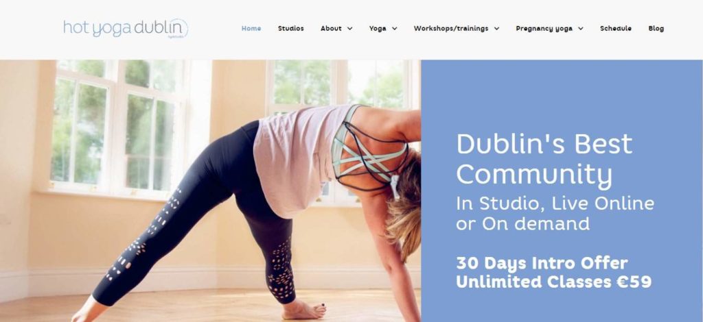 Hot Yoga Dublin Homepage