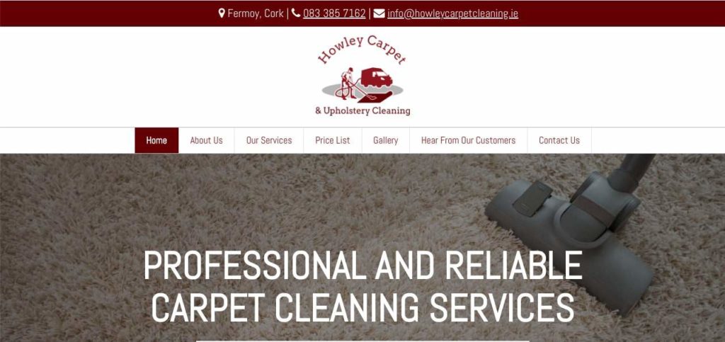 Howley Carpet and Upholstery Cleaning Homepage