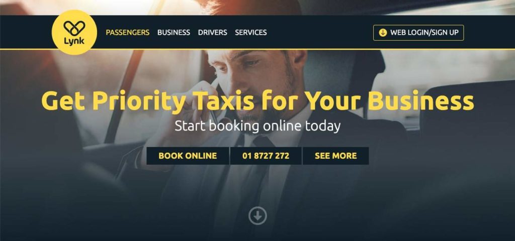 Lynk Taxis Homepage