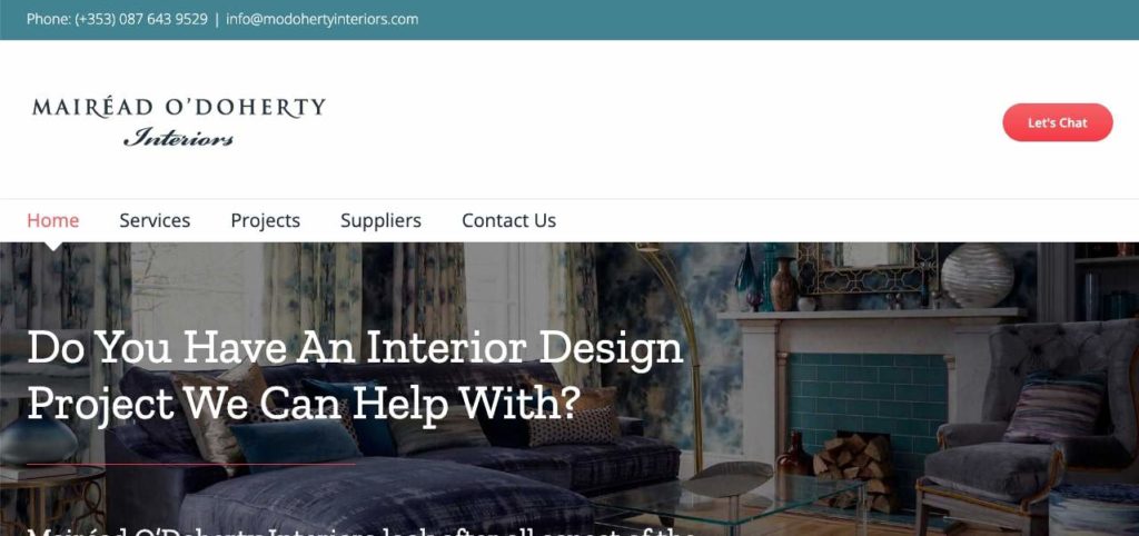 Mairéad O’Doherty Interiors Homepage