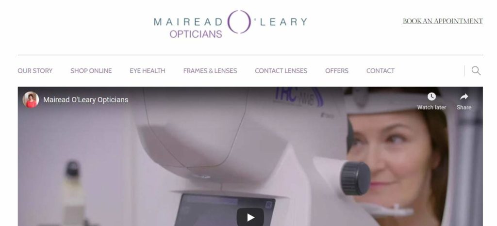 Mairead O'Leary Opticians Homepage