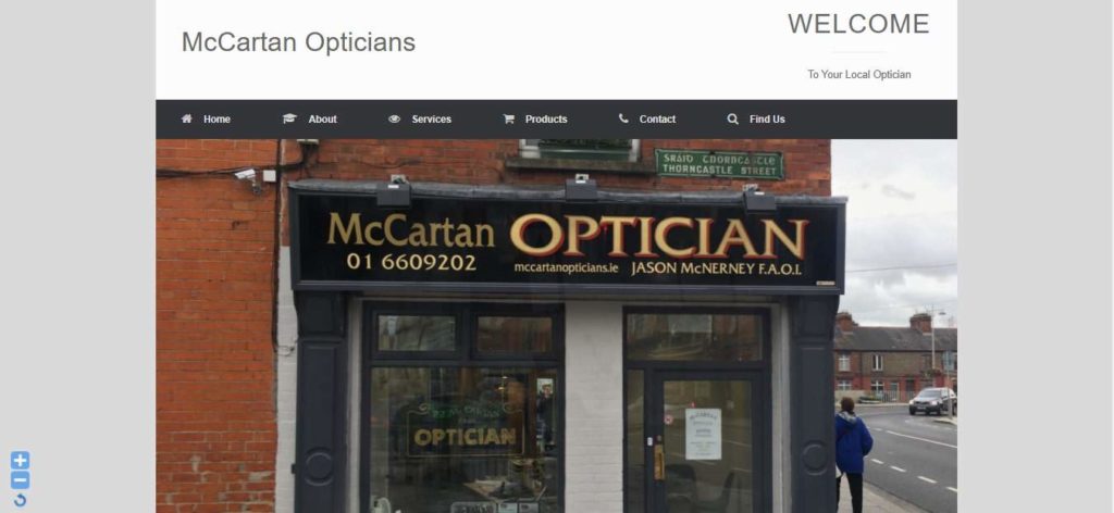 McCartan Opticians Homepage