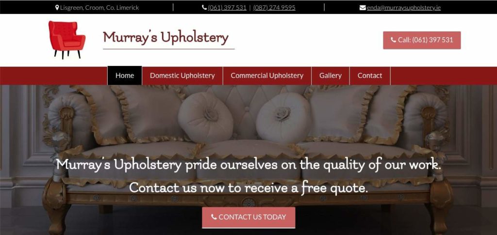 Murray’s Upholstery Homepage