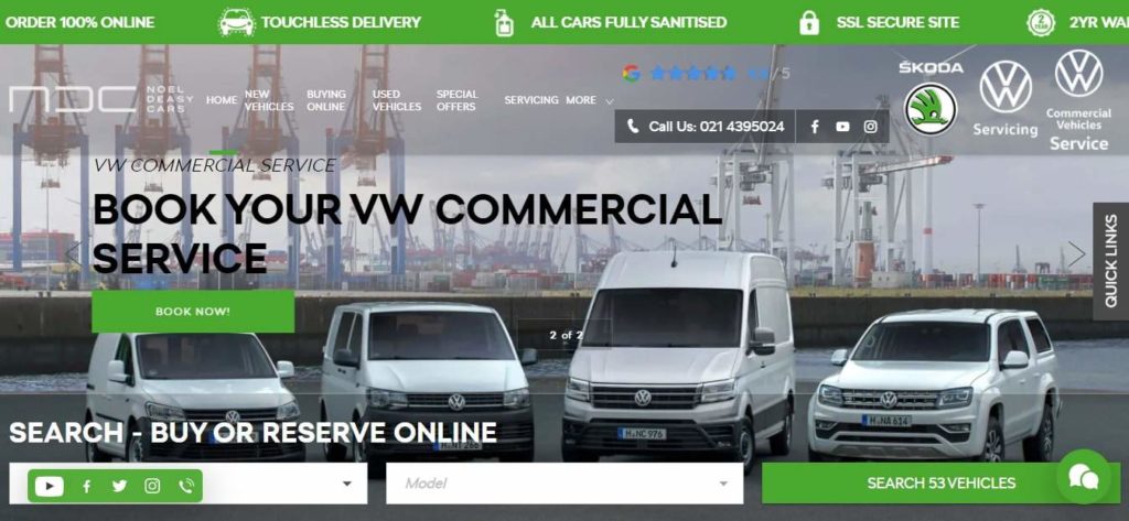 Noel Deasy Cars Homepage