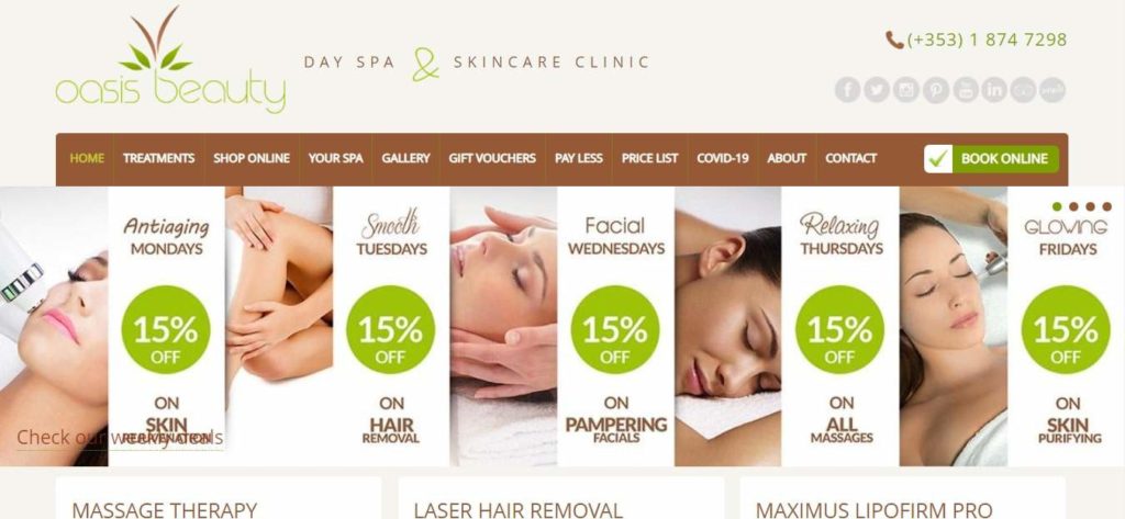 Oasis Beauty Homepage
