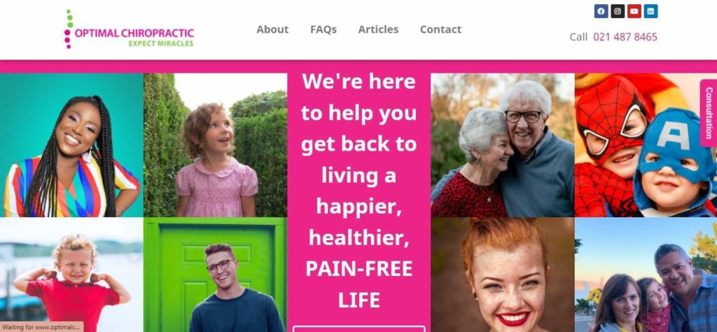 Optimal Chiropractic Homepage