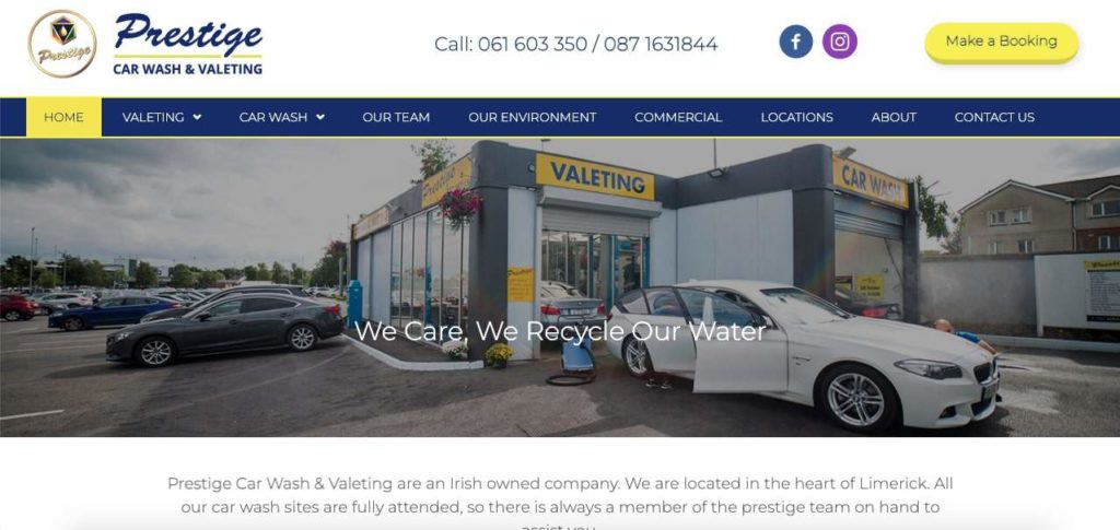 Prestige Car Wash and Valeting Homepage