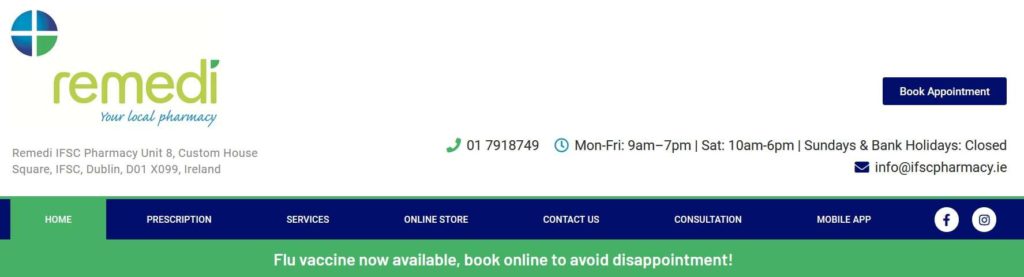 Remedi Pharmacy Homepage