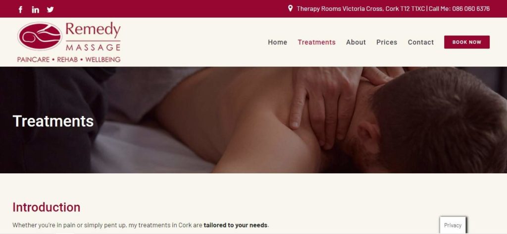 Remedy Massage Homepage