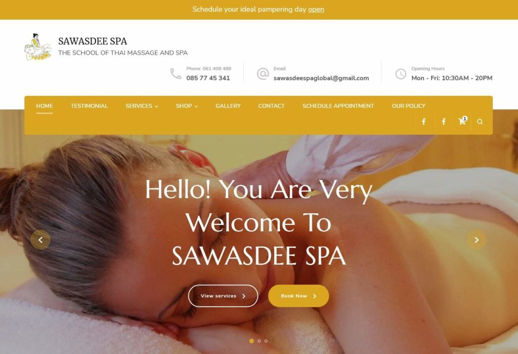 Sawasdee Spa Homepage