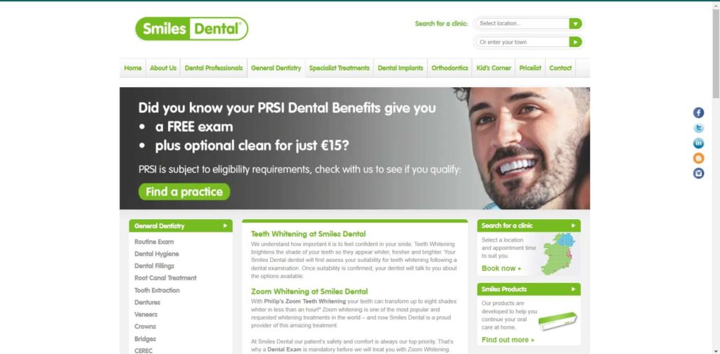 Smiles Dental Homepage