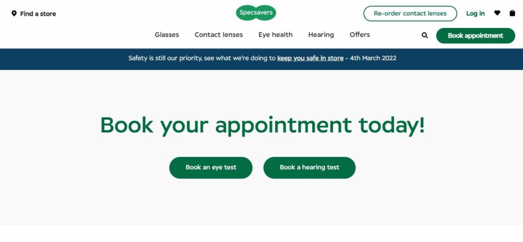 Specsavers Opticians & Audiologists Homepage