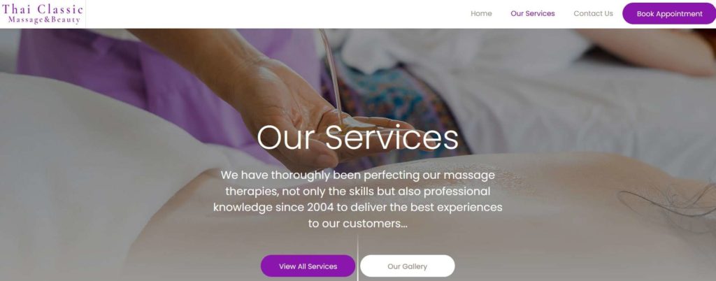 Thai Classic Massage & Beauty Homepage