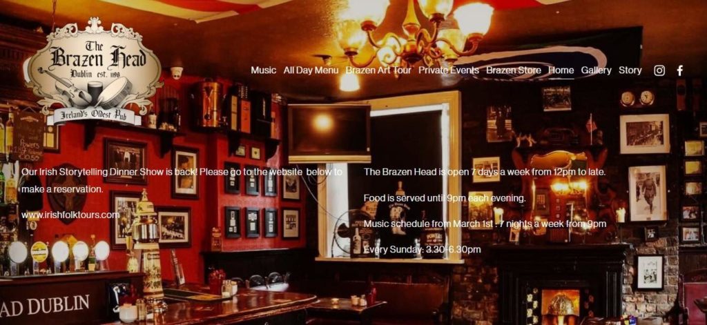 The Brazen Head Homepage