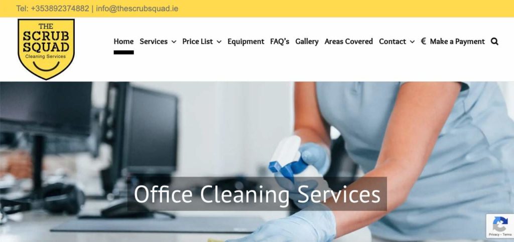 The Scrub Squad Cleaning Services Homepage